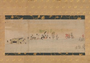 Sumiyoshi Sumiyoshi Monogatari Svitek obrázku, 13. řádek Tsury. od Unbekannt