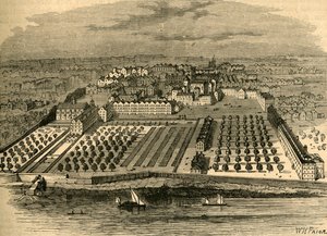 Chrám v roce 1671. Ze staré ptačí perspektivy ve vnitřním chrámu, 1897. od Unbekannt