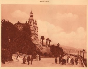 Terasy a kasino, Monte Carlo, 1930. od Unbekannt