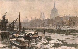 Temže: Těžká zima, c1900. od Unbekannt