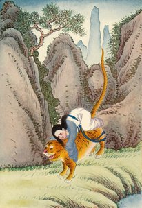 „Tygr unáší Miao Shan“, 1922. od Unbekannt