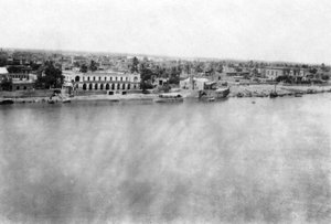 Řeka Tigris z 31. britské všeobecné nemocnice, Bagdád, Mezopotámie, WWI, 1918 od Unbekannt