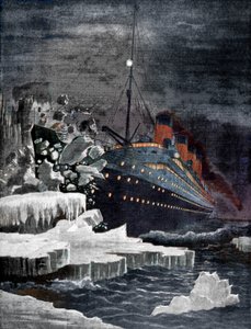 Srážka Titaniku s ledovcem, 1912 od Unbekannt