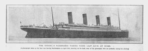 Pasažéři Titanicu se naposledy podívali na domov, 20. dubna 1912. od Unbekannt