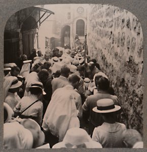 Via Dolorosa od věže Antonio ke kostelu Božího hrobu, c1900 od Unbekannt