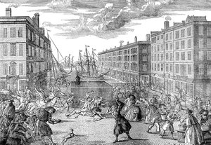 Pohled a humor Billingsgate, 1736 od Unbekannt