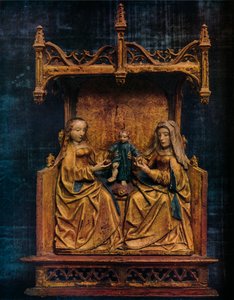 Panna a sv. Anna učí Spasitele nemluvně chodit, c1470 od Unbekannt