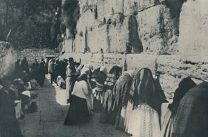 Zeď nářků: Den nářku za ztracené město jejich předků, c1935. od Unbekannt