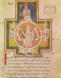 Kolo štěstí Rota Fortunae z Carmina Burana, cca 1230 od Unbekannt