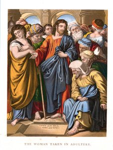 Žena zachycená v cizoložství, c1860 od Unbekannt