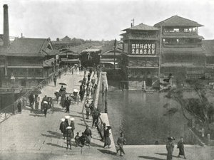 The Yebisu Bashi, Osaka, Japan, 1895. od Unbekannt