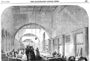 Kasárenská nemocnice v Scutari během krymské války, 1854 od Unbekannt