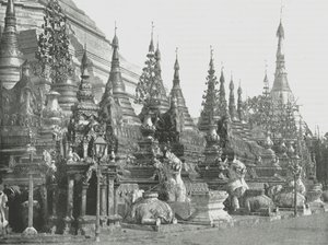 Základna Velké pagody, Rangún, Barma, 1895. od Unbekannt