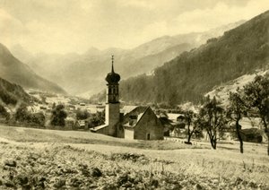 Kostel Sankt Nikolaus v Gortipohl, Rakousko, c1935. od Unbekannt