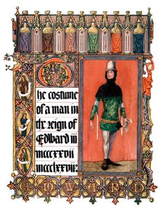 Kostým muže za vlády Edwarda III, 1909 od Unbekannt