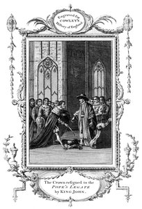 Koruna rezignovala na papežského legáta králem Janem 1167-1216, 1213 od Unbekannt