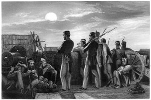 Obránci na pozoru, baterie v Lucknow, 1857, c1860 od Unbekannt