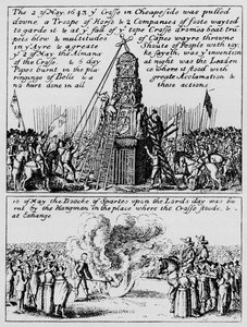 Zničení Cheapside Cross a spálení Book of Sports, květen 1643 1903 od Unbekannt