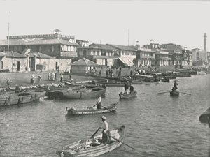 Vstup do Suezského průplavu v Port Said, Egypt, 1895. od Unbekannt