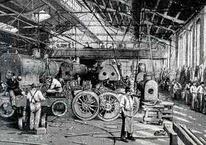 Montážní dílna Baldwin Locomotive Works. od Unbekannt