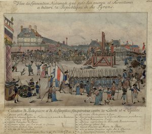 Poprava Robespierra a jeho příznivců dne 28. července 1794 od Unbekannt