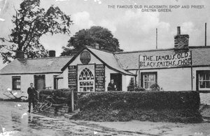 Slavný starý kovářský obchod, Gretna Green, Dumfriesshire, Skotsko, 20. století od Unbekannt