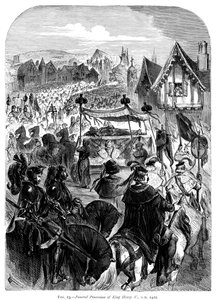 Pohřební průvod krále Jindřicha V., 1422 od Unbekannt