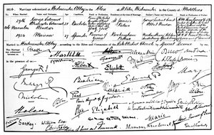 Oddací list vévody a vévodkyně z Kentu, 1934 od Unbekannt