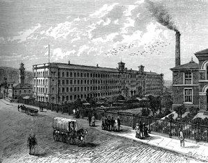 Mlýn v Saltaire, c1880 od Unbekannt