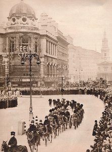 Pohyblivá jednoduchost poslední cesty krále Georgese Londýnem, 1936 od Unbekannt