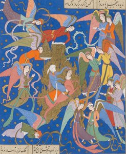 Noční cesta proroka. Z rukopisu Khamsa z Nizami, c. 1620. od Unbekannt