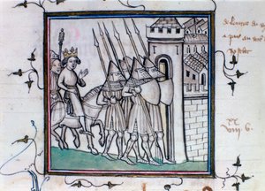 Návrat francouzského Karla VI. po bitvě u Rosbecque, 1382, 14.–15. od Unbekannt