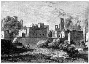 Královský palác v Gondar, starobylé hlavní město Habeše, c1890 od Unbekannt
