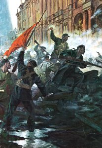 Útok na Zimní palác, Petrohrad, ruská revoluce, říjen 1917 od Unbekannt