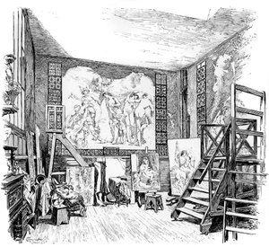 Ateliér Paul-Jacques-Aime Baudry, c1880-1882 od Unbekannt
