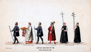 Návrhy divadelních kostýmů pro Shakespearovu hru Jindřich VIII., 19. století od Unbekannt