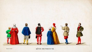 Návrhy divadelních kostýmů pro Shakespearovu hru Jindřich VIII., 19. století od Unbekannt