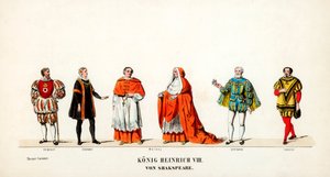 Návrhy divadelních kostýmů pro Shakespearovu hru Jindřich VIII., 19. století od Unbekannt