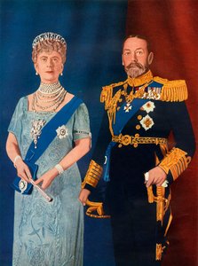 Jejich Veličenstva král Jiří V. a královna Marie v době jejich stříbrného jubilea v roce 1935, 1951. od Unbekannt