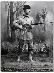 Theodore Roosevelt, americký voják a politik, c1898 od Unbekannt