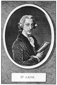 Thomas Augustine Arne 1710-1778, anglický skladatel od Unbekannt