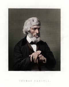 Thomas Carlyle , skotský esejista, satirik a historik, polovina konce 19. od Unbekannt