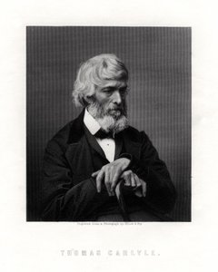 Thomas Carlyle , skotský esejista, satirik a historik, polovina konce 19. od Unbekannt
