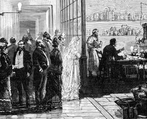 Thomas Edison ve svůj svatební den 1871 1883 experimentoval s elektrickými lampami od Unbekannt