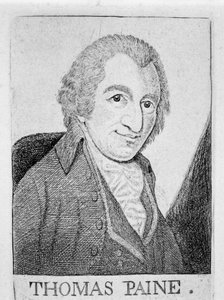 Thomas Paine, americký revolucionář, spisovatel a filozof anglického původu, c1790 od Unbekannt