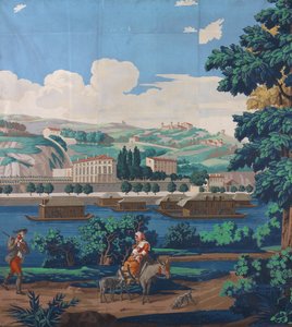 Tři spojené panely: Pohledy na Lyon, Francie, první vydání, 1821. od Unbekannt