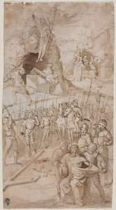 Tři scény z Umučení Krista recto Architectural Sketch verso, 1500s. od Unbekannt