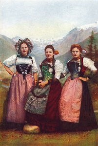 Tři švýcarské dívky, 1912 od Unbekannt