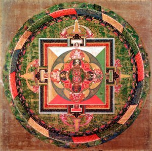 Tibetská buddhistická mandala od Unbekannt