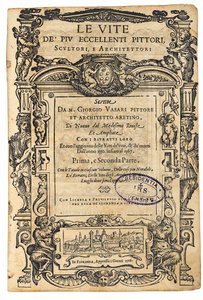 Titulní strana z: Giorgio Vasari, Životy nejznamenitějších italských malířů, sochařů, 1568. od Unbekannt